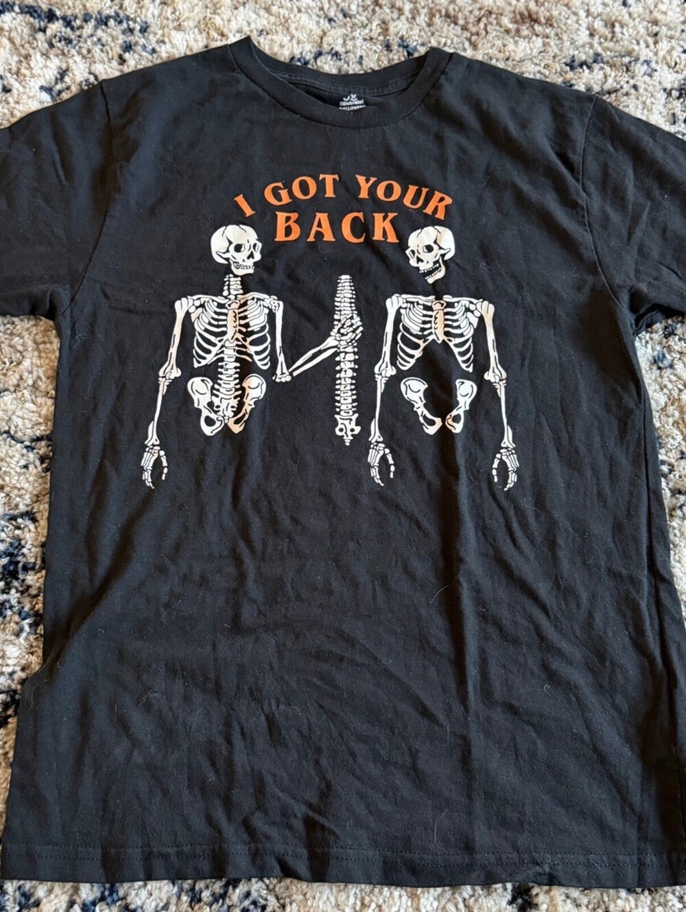 I Got Your Back Skeleton Halloween Tee S Black